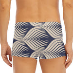 Vintage Geometric Leaf Pattern Print Men's Short Boxer Briefs