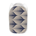 Vintage Geometric Leaf Pattern Print Mesh Laundry Hamper