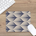Vintage Geometric Leaf Pattern Print Mouse Pad