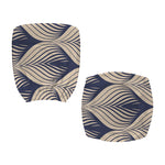 Vintage Geometric Leaf Pattern Print Office Chair Cover