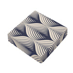 Vintage Geometric Leaf Pattern Print Outdoor Seat Cushion Cover