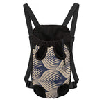 Vintage Geometric Leaf Pattern Print Pet Carrier Backpack