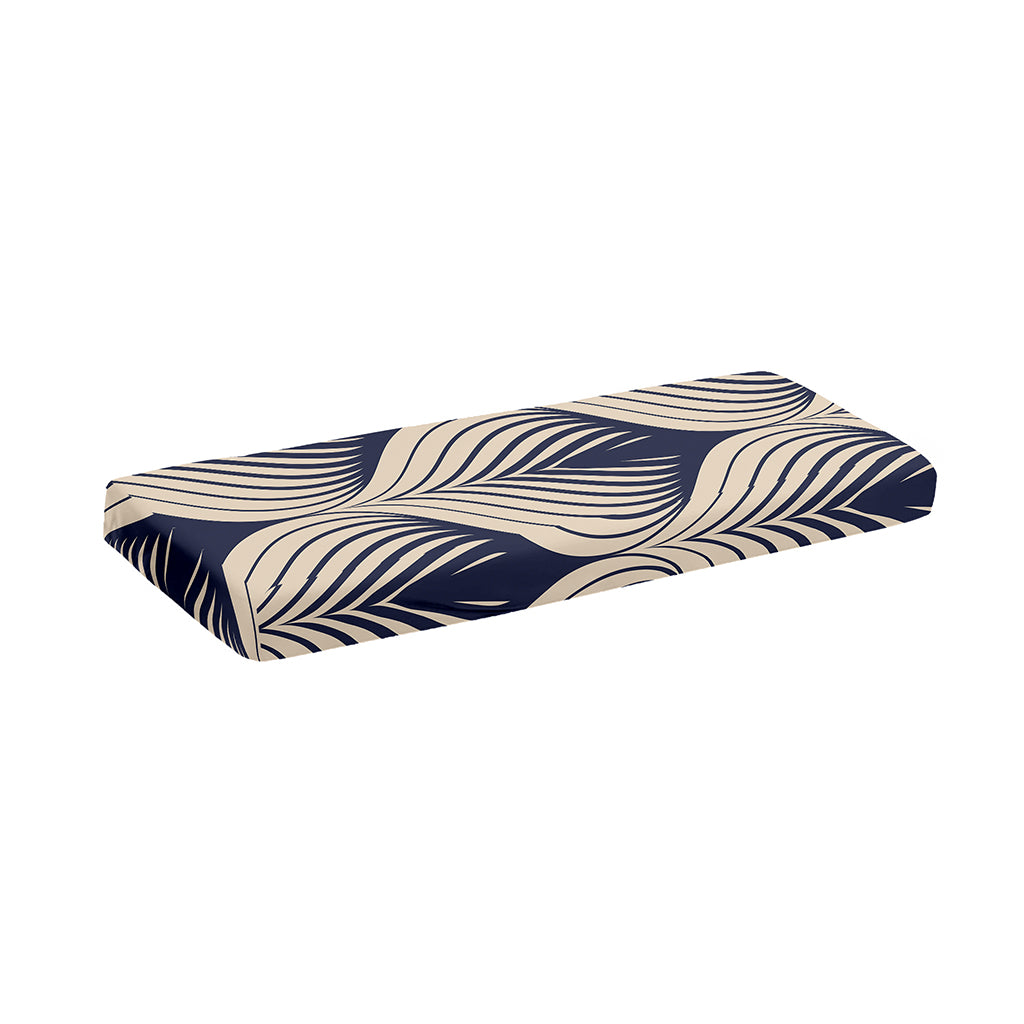 Vintage Geometric Leaf Pattern Print Piano Keyboard Cover
