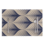 Vintage Geometric Leaf Pattern Print Placemat