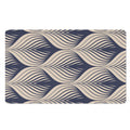 Vintage Geometric Leaf Pattern Print Polyester Doormat