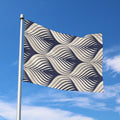 Vintage Geometric Leaf Pattern Print Polyester Flag