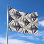 Vintage Geometric Leaf Pattern Print Polyester Flag
