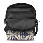 Vintage Geometric Leaf Pattern Print Rectangular Crossbody Bag