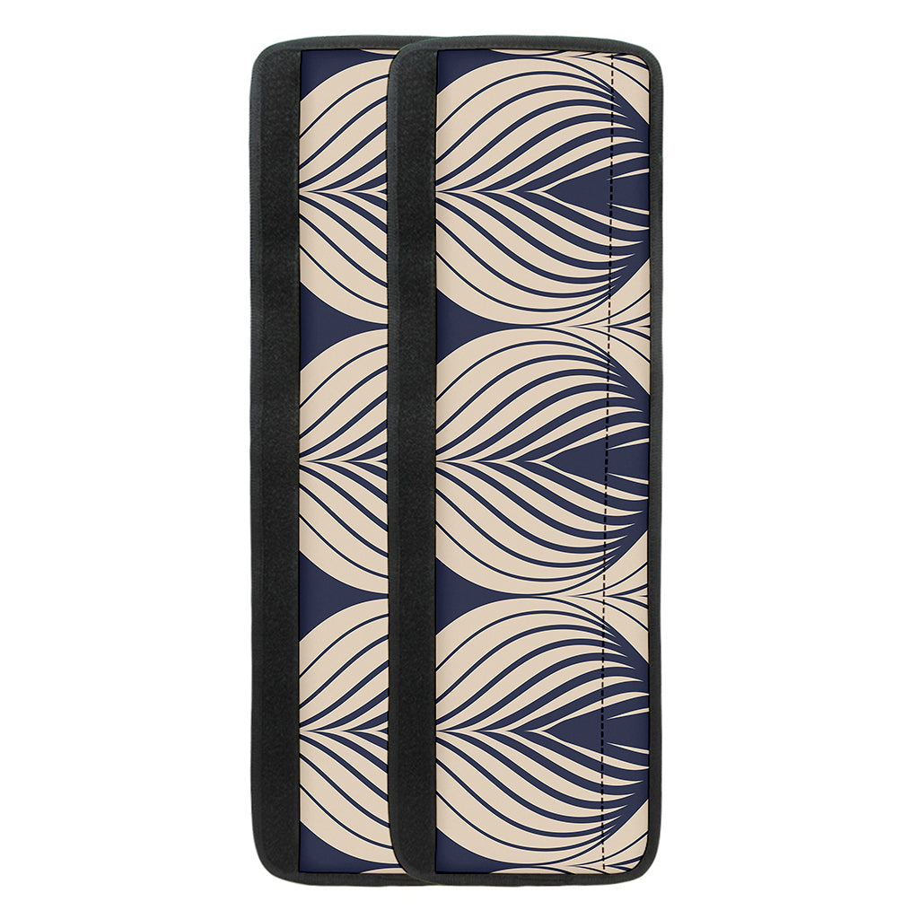Vintage Geometric Leaf Pattern Print Refrigerator Handle Covers