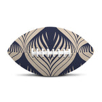 Vintage Geometric Leaf Pattern Print Rugby Ball