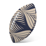 Vintage Geometric Leaf Pattern Print Rugby Ball