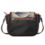Vintage Geometric Leaf Pattern Print Saddle Bag