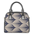 Vintage Geometric Leaf Pattern Print Shoulder Handbag