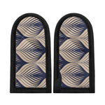 Vintage Geometric Leaf Pattern Print Skillet Handle Cover