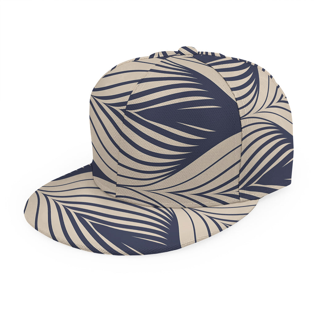Vintage Geometric Leaf Pattern Print Snapback Cap