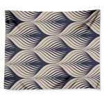 Vintage Geometric Leaf Pattern Print Tapestry
