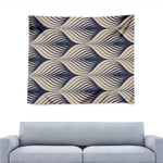 Vintage Geometric Leaf Pattern Print Tapestry