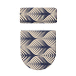 Vintage Geometric Leaf Pattern Print Toilet Lid And Tank Cover Set