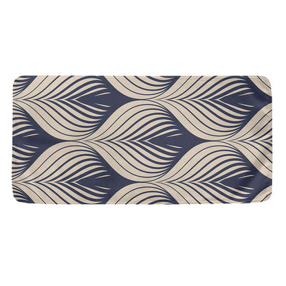 Vintage Geometric Leaf Pattern Print Towel