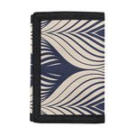 Vintage Geometric Leaf Pattern Print Trifold Wallet
