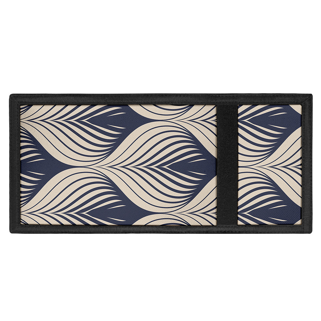 Vintage Geometric Leaf Pattern Print Trifold Wallet