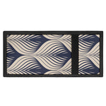 Vintage Geometric Leaf Pattern Print Trifold Wallet