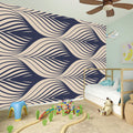 Vintage Geometric Leaf Pattern Print Wall Sticker
