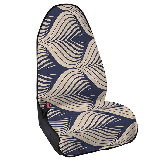 Vintage Geometric Leaf Pattern Print Waterproof Car Seat Cover