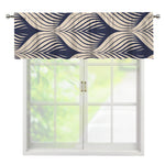 Vintage Geometric Leaf Pattern Print Window Valance