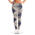 Vintage Geometric Leaf Pattern Print Women's Leggings