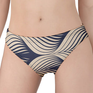 Vintage Geometric Leaf Pattern Print Women's Panties