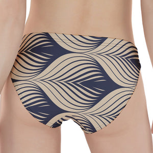 Vintage Geometric Leaf Pattern Print Women's Panties