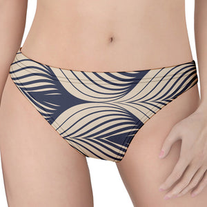 Vintage Geometric Leaf Pattern Print Women's Thong