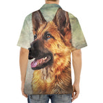 Vintage German Shepherd Portrait Print Aloha Shirt