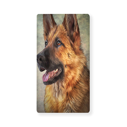 Vintage German Shepherd Portrait Print Baby Crib Sheet