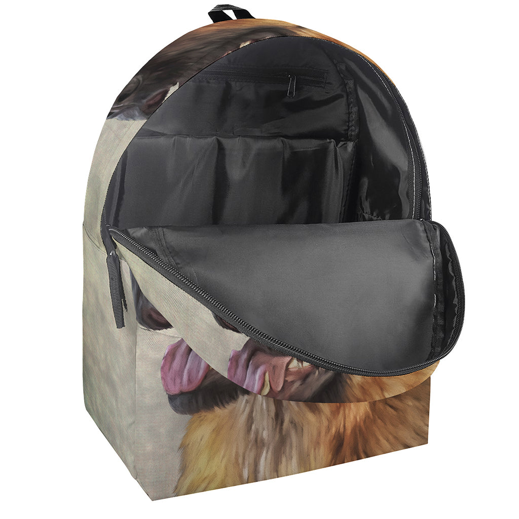 Vintage German Shepherd Portrait Print Backpack