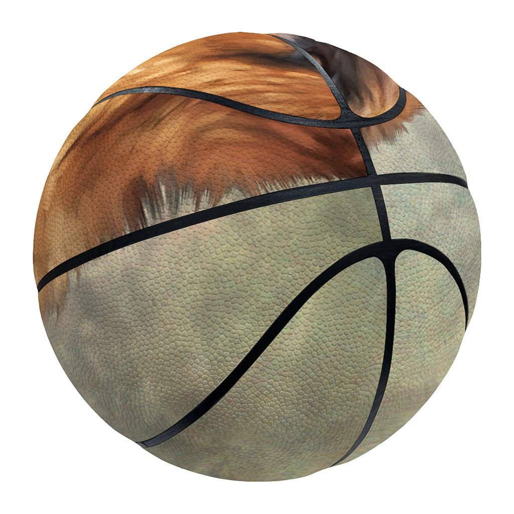 Vintage German Shepherd Portrait Print Basketball