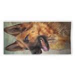 Vintage German Shepherd Portrait Print Beach Towel