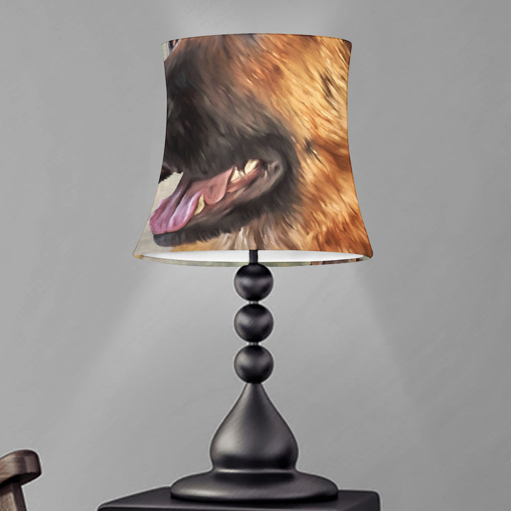 Vintage German Shepherd Portrait Print Bell Lamp Shade