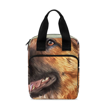 Vintage German Shepherd Portrait Print Bible Tote Bag