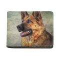 Vintage German Shepherd Portrait Print Bifold Wallet