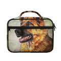 Vintage German Shepherd Portrait Print Briefcase Bible Bag