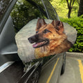 Vintage German Shepherd Portrait Print Car Side Mirror Covers