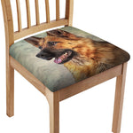 Vintage German Shepherd Portrait Print Chair Cushion Cover