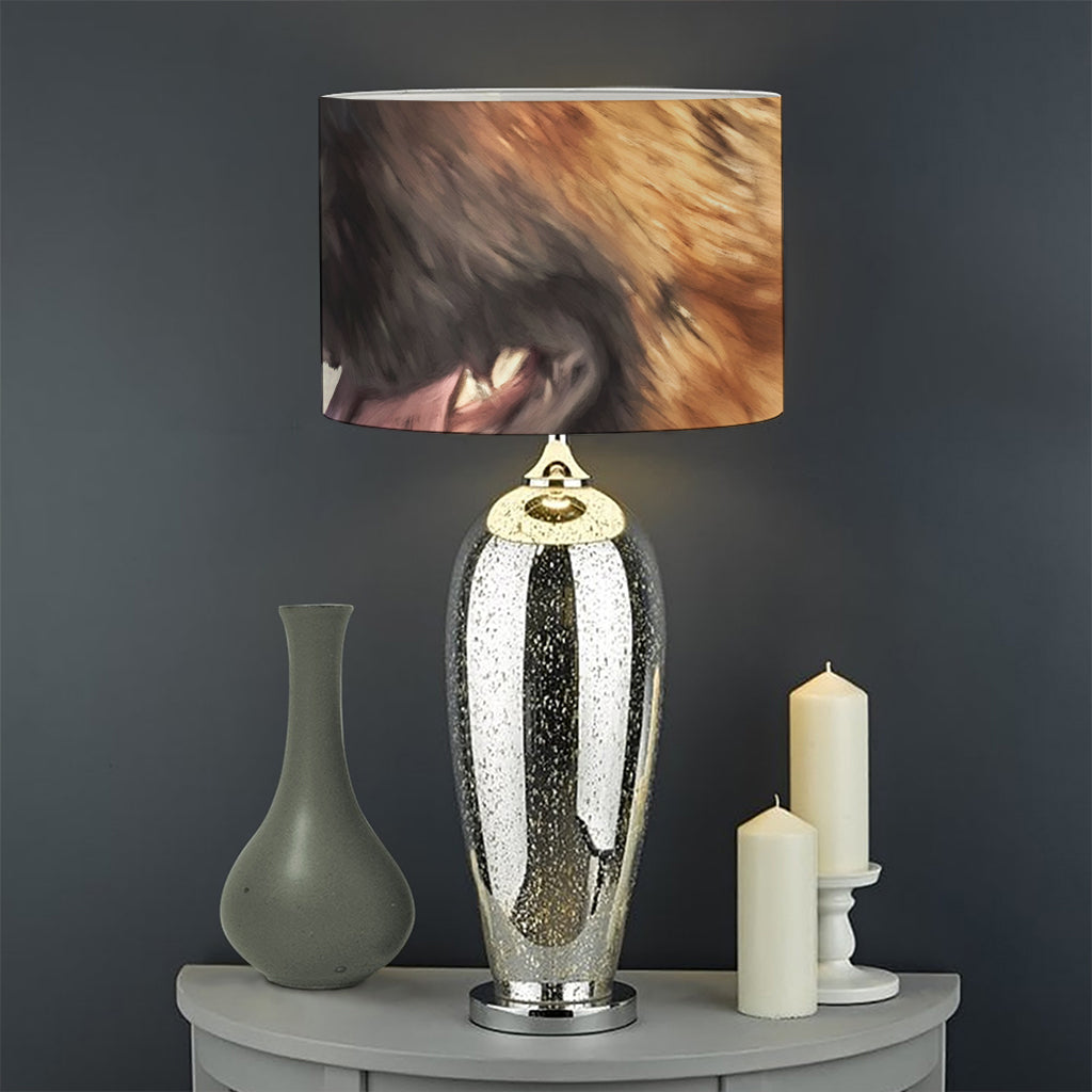 Vintage German Shepherd Portrait Print Drum Lamp Shade