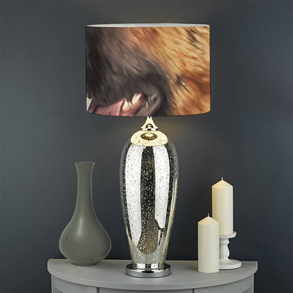 Vintage German Shepherd Portrait Print Drum Lamp Shade