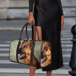 Vintage German Shepherd Portrait Print Duffle Bag