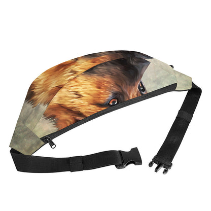 Vintage German Shepherd Portrait Print Fanny Pack