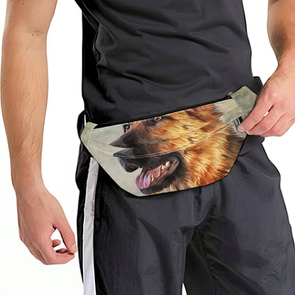 Vintage German Shepherd Portrait Print Fanny Pack