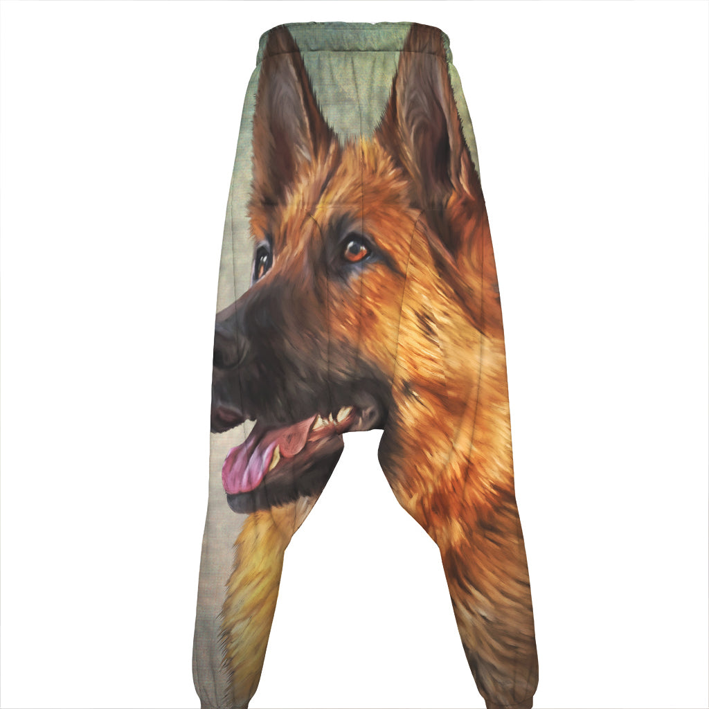 Vintage German Shepherd Portrait Print Hammer Pants